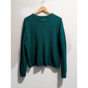 Gap Green Sweater Size L Lightweight Cotton Blend Pullover